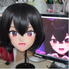 (GLA047)Customize Character'! Female/Girl Resin Full/Half Head With Lock Anime Cosplay Japanese Animego Kigurumi Mask
